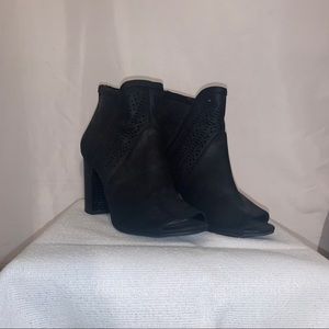 Black bootie heels